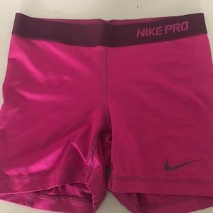 Pink Nike Pro Shorts
